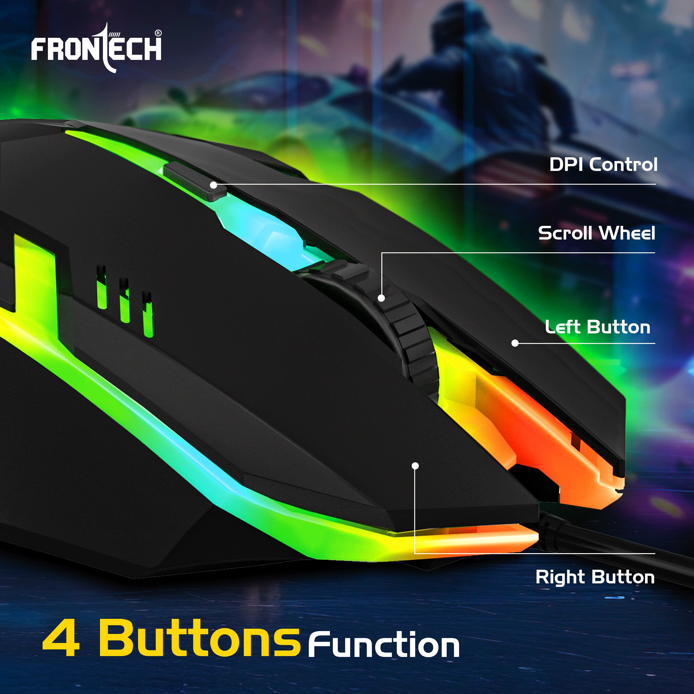 Frontech Wired USB Optical Mouse (MS-0067) Frontech Wired USB Optical Mouse (MS-0067)